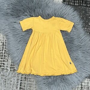 Kickee Pants Bamboo Toddler Girl OG Calypso Mustard Swing Dress 6-12 Months